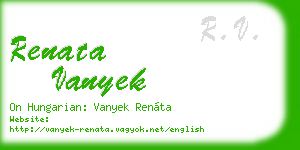 renata vanyek business card